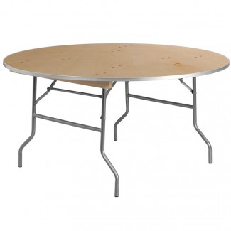 XA-60-BIRCH-M-GG 60 inch round commercial banquet hotel hospitality folding table